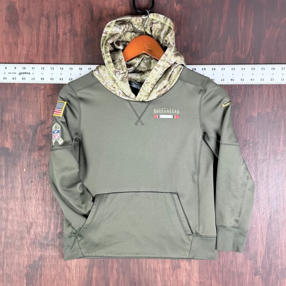Nike Tampa Bay Buccaneers‎ Salute to Service Hoodie Kids Small Olive Green Camo